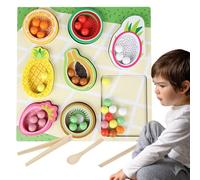 Fusruom Colori Assegnazione Giocattolo,Gioco Di Legno Interattivo Educativo Per Sviluppare Competenze - Giocattoli Cibo Frutta Giocattoli Sensoriali - Per Bambini in età prescolare Bambini Ragazze