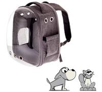 FUSS DOG - Zaino Per Cani & Gatti Window Supreme Eva Grigio Max 10 Kg