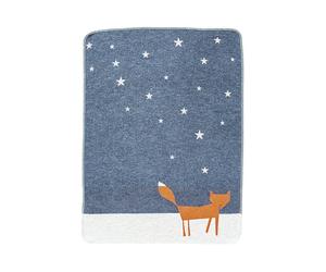 FUSSENEGGER coperta per bambini KiDs 'Fox' sotto le stelle grigio/rosa