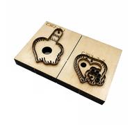 Fustella con Profilo Cuore | Pratico, Facile da Usare, Fustella con Base in Legno e l'orma Metallo