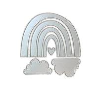 Fustella in acciaio carbonio Metallo Arcobaleno Nuvola Cuore d ' amore Modello stampo fustellato per creazione biglietti fai-da-te Scrapbooking Stencil Scrapbooking Fustelle
