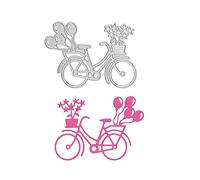 Fustella per punzonatrice: bicicletta con fiori, compatibile con BigShot | adatto per tutte le comuni fustellatrici.