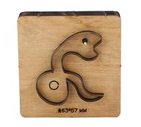 Fustella per punzonatura in pelle a forma di serpente, fustella per taglio di metallo in acciaio legato per artigianato fai-da-te, strumento per goffratura 63 x 57 mm con base in b