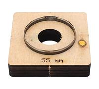 Fustella per taglio di cuoio, diametro 55 mm, forma rotonda cava, stampo in acciaio legato per punzonatura, fustella rotonda per cuoio per lavori di bricolage con pressa o martello