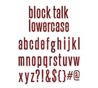 FUSTELLA SIZZIX "BLOCK TALK" ALFABETO MINUSCOLO 659442 - PER BIG SHOT LETTERE