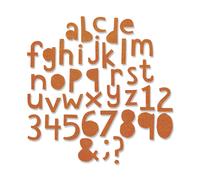 FUSTELLA SIZZIX THINLITS "ALFABETO MINUSCOLO E NUMERI" 663074 BIG SHOT HALLOWEEN