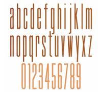 FUSTELLA SIZZIX THINLITS "ALFABETO MINUSCOLO E NUMERI ALLUNGATI" 665207 BIG SHOT