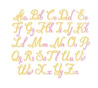 Fustella sottile ZAG Alfabeto rococco minuscola e maiuscola 26 u.