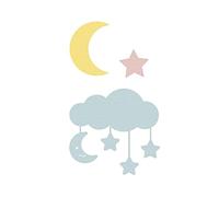Fustella sottile ZAG Bambino nuvola con stelle e luna 3u.
