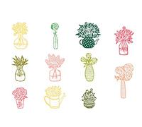 Fustella sottile ZAG fiori e piante vasi con fiori 11 un.