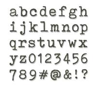 FUSTELLA THINLITS SIZZIX "ALFABETO TINY TYPE MINUSCOLO" 664407 STAMPA BIG SHOT