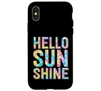 Fustella vintage Tie Dye Hello Summer Sunny Camp Life Custodia per iPhone X/XS