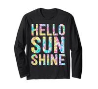 Fustella vintage Tie Dye Hello Summer Sunny Camp Life Maglia a Manica