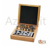 Fustellatrice acciaio 14 pz fustelle base box legno orafo Disc cutter Set tools