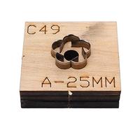 Fustellatrice in pelle a forma di fiore, fustella per il taglio della pelle ad alta durezza con base in legno, strumento artigianale in pelle riutilizzabile per gioielli fatti a ma