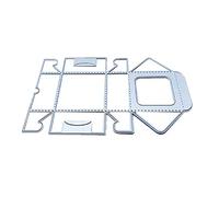 Fustelle 3D vuote quadrate per caramelle, in metallo, per fai da te, pieghevoli, per goffratura, scrapbooking, fustelle e timbri in metallo