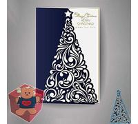 Fustelle a forma di albero di Natale per la creazione di biglietti, stencil per fai da te, scrapbooking, album fotografici, decorazioni in rilievo, per realizzare biglietti, con simpatica spilla