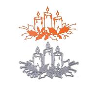 Fustelle a forma di candela, U-horizon Candle Cutting Questo stencil in metallo per scrapbooking, album fotografici, carte, decorazione della carta, regalo (candela)