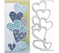 Fustelle a forma di cuore per la creazione di biglietti, fustelle con cornice cava, stencil per fai da te, scrapbooking, album fotografici, fustelle decorative in carta per goffratura per la creazione