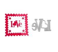 Fustelle a forma di lettere d'amore, 6 x 4 cm, per goffratura, biglietti di auguri, decorazioni per album, forniture