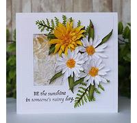 Fustelle a forma di margherita per la creazione di biglietti, stencil fai-da-te, album fotografico, decorazioni in rilievo, con spilla