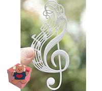 Fustelle a forma di nota musicale, stencil per fai da te, scrapbooking, album fotografici, fustelle decorative in carta per goffratura per realizzare biglietti + simpatica spilla