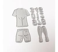 Fustelle a forma di numero di abbigliamento da calcio, stencil per album di ritagli,