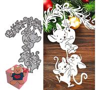 Fustelle a forma di simpatici topi, per realizzare biglietti, stencil per fai da te per album fotografici, decorazioni a goffratura, bigliettini e graziose spille