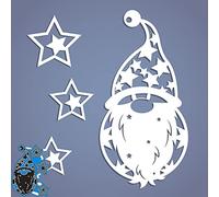 Fustelle a forma di stella di Babbo Natale per la creazione di biglietti, stencil per fai da te, scrapbooking, album fotografici, decorazioni in rilievo per la creazione di biglietti + simpatica