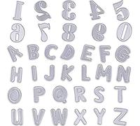 Fustelle Alfabeti A-Z Numeri 0-9, U-horizon Set di 2 Stampini con Alfabeto in Metallo, Fustelle in Acciaio per DIY scrapbooking, fai da te, album fotografico, regalo