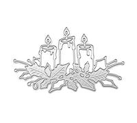 Fustelle artistiche a forma di candelabro, stencil per goffratura, per realizzare biglietti, scrapbooking, decorazione della stanza