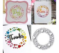 Fustelle Cerchio Cuore, U-horizon Heart Circle Cutting Dies Fustelle Stencil Taglio Metallo Acciaio per DIY scrapbooking, album fotografico, fai da te