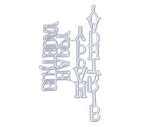 Fustelle con scritta "Happy Birthday", stencil per album di ritagli, biglietti di auguri, goffratura, forme fustellate