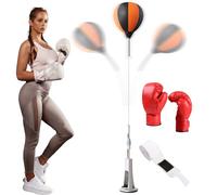 Fustelle con supporto, sacchetto per boxe con supporto, kit Reflex -Bag indipendente - Regolabile in altezza, forti dispositivi di rimbalzo per allenamento di coordinazione degli occhi manuali