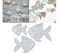 Fustelle da taglio a forma di pesce per realizzare biglietti, stencil per fai da te, album fotografici, decorazioni per goffratura e creazione di biglietti con motivo e spilla carina