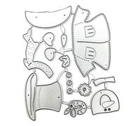 Fustelle da taglio a slitta natalizia, fustelle fustellate in metallo per goffratura, stencil per la creazione di biglietti, decorazioni fotografiche, fustelle da taglio in metallo per la