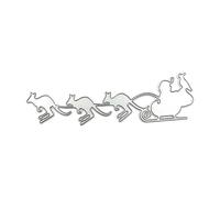 Fustelle da taglio a slitta natalizia, fustelle fustellate in metallo per goffratura, stencil per la creazione di biglietti, decorazioni fotografiche, fustelle da taglio in metallo per la