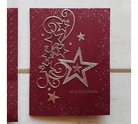 Fustelle da taglio con bordi a grappolo stellare, per realizzare biglietti, fiocchi di neve, con bordi e fiori, stencil per ritagli, album di foto, decorazioni per goffratura e cartellini