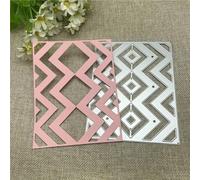 Fustelle in metallo, 10,9 x 14,1 cm, con copertura quadrata a onda, per etichette, album di ritagli, biglietti di carta, artigianato, forniture