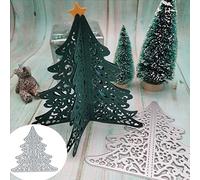 Fustelle in metallo 3D a forma di albero di Natale, stencil per fai da te, scrapbooking, album di ritagli, decorazioni in rilievo, per album di ritagli, biglietti