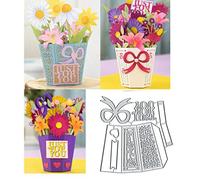 Fustelle in metallo 3D per vasi di fiori, 3D a forma di cuore, fustelle da taglio per fai da te, biglietti d'invito, scrapbooking, album decorativi in goffratura per carta per realizzare biglietti
