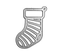 Fustelle in metallo a forma di calza di Natale, stencil per goffratura, per realizzare biglietti, scrapbooking, carta, artigianato, materiali artigianali
