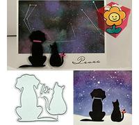 Fustelle in metallo a forma di cane e gatto, per feste, festival, stencil per fai da te, album fotografici, album fotografici, fustelle decorative in carta per goffratura, per realizzare biglietti e