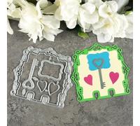 Fustelle in metallo a forma di cuore cavo, 9,3 x 9,9 cm, per scrapbooking, artigianato, cartoline, decorazioni per album di carta