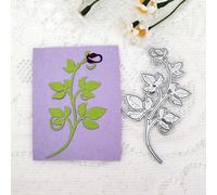 Fustelle in metallo a forma di foglia piccola da 8,4 x 5 cm, per la creazione di biglietti, stencil per album fotografici, stencil decorativi in rilievo