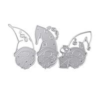 Fustelle in metallo a forma di gnomi natalizi, stencil per album di ritagli, biglietti di carta, goffratura, decorazioni artigianali