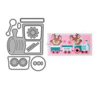 Fustelle in metallo a forma di lecca-lecca a forma di treno in stile | Set di fustelle per goffratura, per fai da te, scrapbooking, carta, album di nozze, decorazione, stencil, forniture, macchina