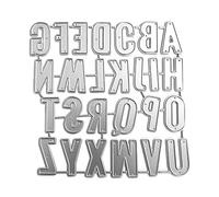 Fustelle in metallo a forma di lettere e numeri, in acciaio al carbonio, per goffratura, stencil, scrapbooking, stencil per biglietti