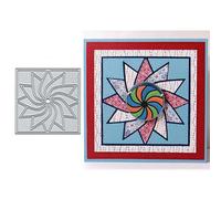 Fustelle in metallo a forma di petalo di fiore, fustelle quadrate per biglietti, stencil fai da te per album di ritagli, decorazioni in rilievo, per realizzare biglietti di auguri