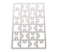 Fustelle in metallo a forma di puzzle, stencil per album di ritagli, biglietti di carta, sagome per goffr